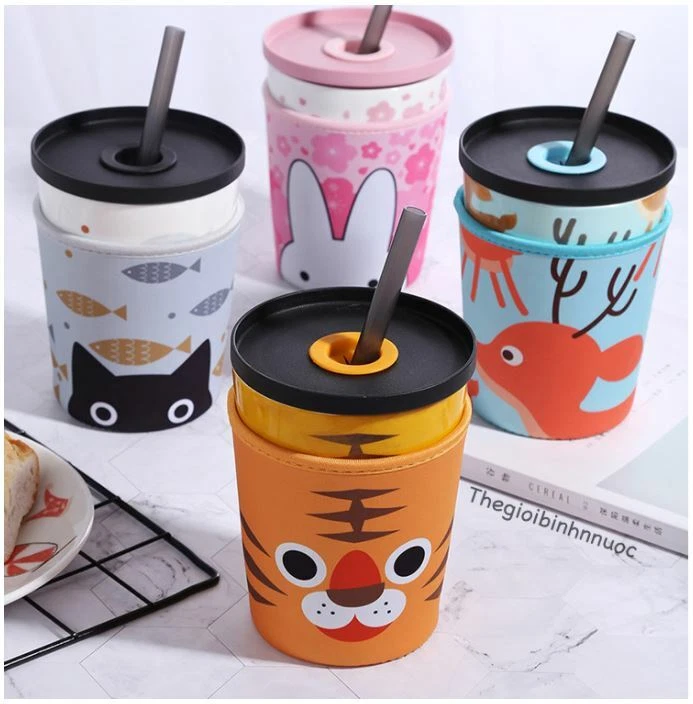 Милая керамическая чашка кошка кролик медведь лиса собака с ударопрочной сумкой в комплекте C47 - Изображение 2 из 4