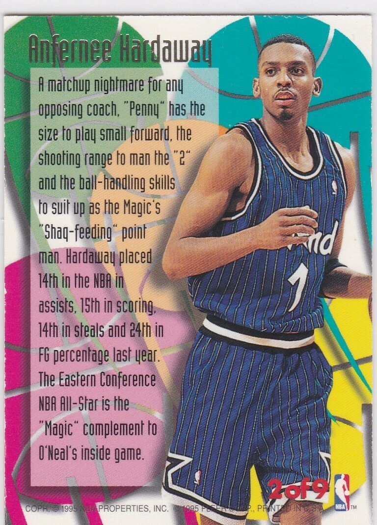ANFERNEE HARDAWAY 1995/96 Fleer Ultra RARE RISING STAR Basketball