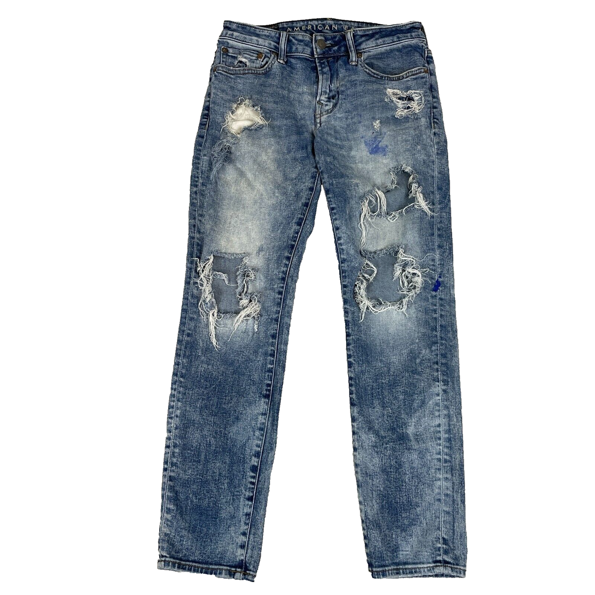 American Eagle AE Jeans Acid Wash Blue Air Flex Skinny Mens 29x30