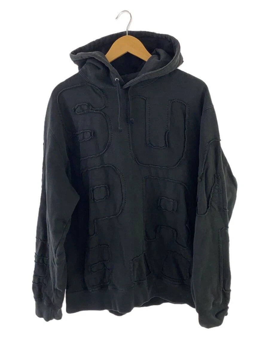 Sweat à capuche Supreme L coton noir occasion