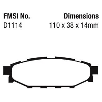 Pastillas de freno traseras EBC DP31584C Redstuff cerámica bajo polvo para Subaru WRX 2012-2014 Foto 3 de 4