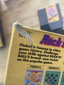 Rock 'n' Ball (Nintendo NES 1990) GAME, BOX, and RARE POSTER - W/MANUAL
