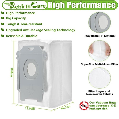 Vacuum Dust Bags For iRobot Roomba i7+ i3+ i4+ i5+ i6+ i7+ i8+ S9+ J8+ J7+ PLUS - Picture 2 of 10