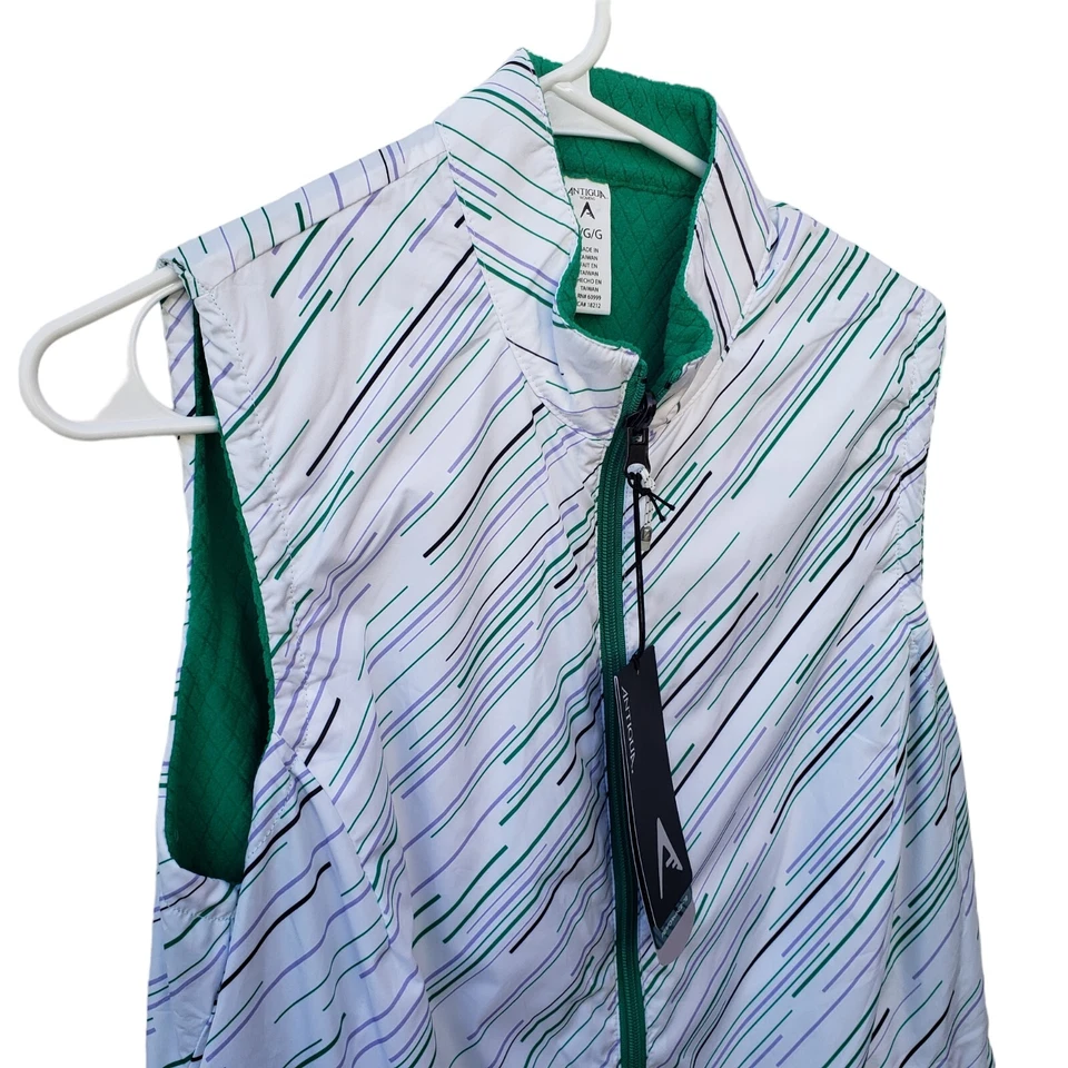 Antigua 女士高尔夫宝藏高尔夫背心夹克女式 L 码全新带标签 — 第 2/4 张图片