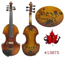 Baroque style song maestro 5 strings violin 4/4.Pretty flower drawing 13875
