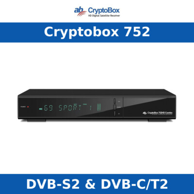 Sat Receiver hd DVB-S2 & DVB-C/T2 hdtv H.265 CI CA Lan AB CRYPTOBOX 752HD COMBO