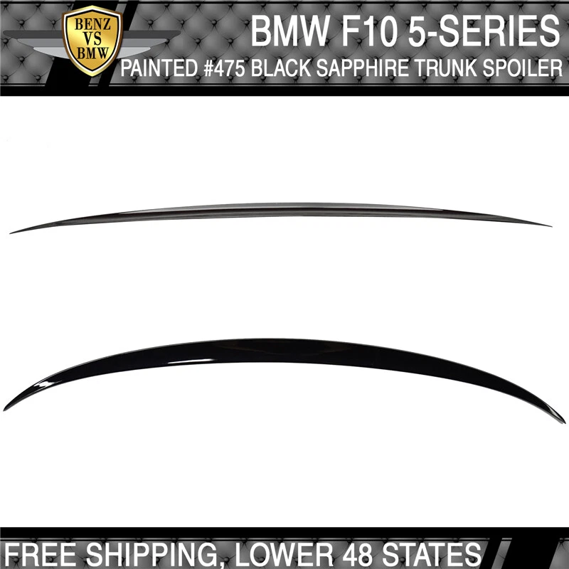 11-16 BMW 5 Series F10 M5 Sty #475 Black Sapphire Metallic Painted Trunk Spoiler Foto 2 de 3