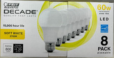 Feit LED Light Bulbs Soft White 2700K, 60W Replacement Lightbulbs, 8 pack Set js