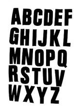 Patch alphabets letters charters embroidered iron on black A-Z applique backpack