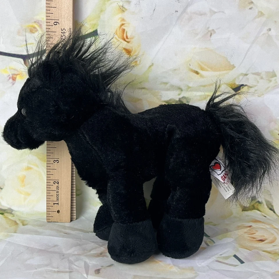 Peluche Ganz Webkinz Semental Negro Frisón Caballo Negro HM145 Sin Código Retirado Foto 3 de 4