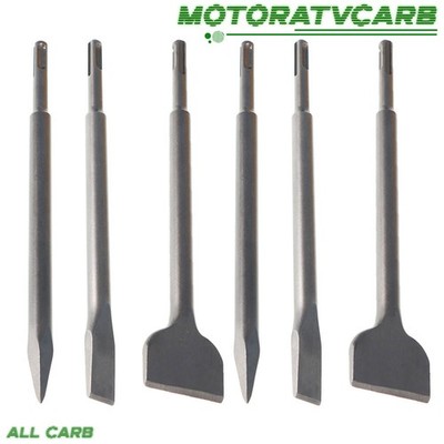 ALL-CARB 6 Piece SDS plus Chisel Set Concrete Drill Bit Set Rotary Hammer Bits
