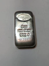 SILVER 5 TROY OZ BAR, ITAL-PREZIOSI .999 PURE