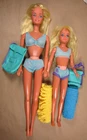 Sun Lovin Malibu Barbie & Skipper Dolls w/ Accessories vtg Mattel 1978 70s