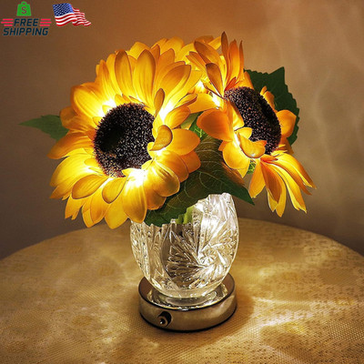 Dimmable Warm Sunflower LED Table Lamp   Beautifully perfect for Home Decor & Gi