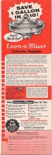 Econ-O-Miser Carburetor Regulator Vintage Print Ad Carparts Corp 1956