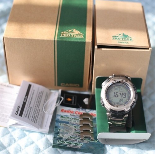 Casio Pro Trek Titanium PRW-1300T Men's Wristwatch (Triple Sensor)