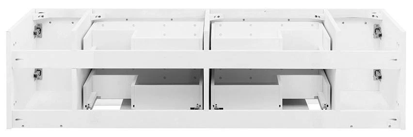 Fresca FCB6160-VSL-D Lucera 60" tocador doble montado en la pared - gris Foto 4 de 4