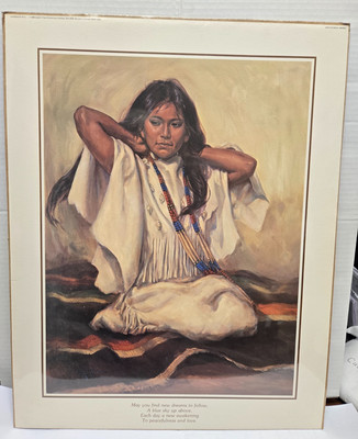 Beautiful Native American Woman Print 16x20 Sealed Artist Vel Miller