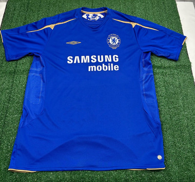 Chelsea FC Umbro 2005 Home blaues T-Shirt | Herren Erwachsene XXL 2XL Fußball Oberteil Set