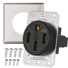 50 Amp NEMA 14-50R EV Charging Outlet, 125/250V for Electric Vehicles