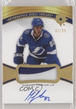 2021 Upper Deck Ultimate Collection Debut Threads 61/99 Gabriel Fortier Auto mq5