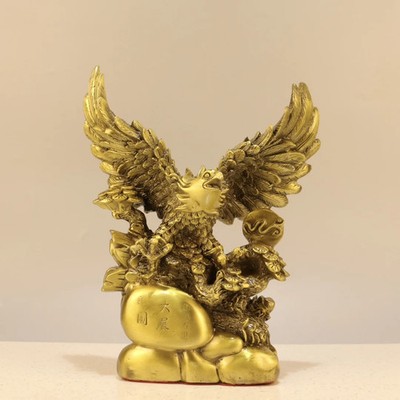 Brass Eagle Statue realize ones ambition Eagle spreading its wings Amass wealth