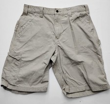 Carhartt Carpenter Shorts Tan Loose Fit B147 Utility Workwear Cotton Mens 34