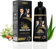 UNIK Hair Color Shampoo – Natural Black (400ml) | Ammonia-Free | Organic
