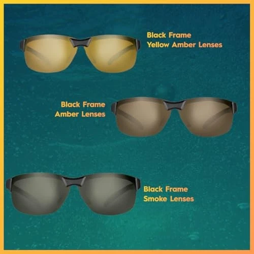 Gafas de sol polarizadas Maverick con montura negra mate/lentes amarillo-ámbar Foto 3 de 4