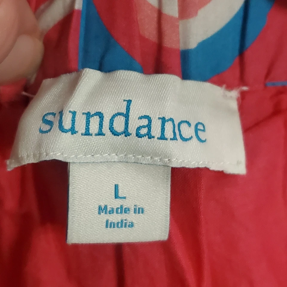 Maxi Falda Sundance Iberia Estampado Geográfico Talla L Caleidoscopio En Niveles Larga Algodón Rosa Foto 4 de 4