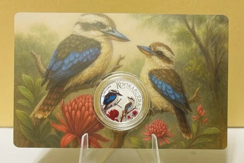 ⭐️2026 3 Gram .999 Silver Colorized Kookaburra Tribute Round Capsule Assay Card