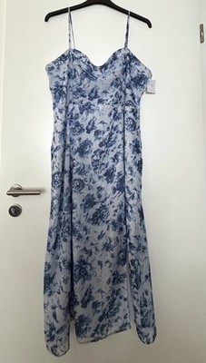 NEU Abercrombie & Fitch Sommerkleid XXL Petite Blau Weiß Blumen