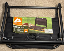 Ozark Trail Stadium Seat Extra Wide Black New