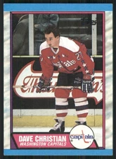 1989-90 Topps #159 Dave Christian Washington Capitals Hockey Card 35629