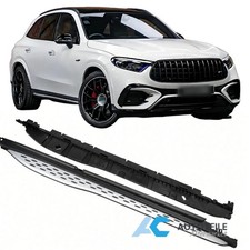Trittbretter Seitenschweller Schwarz Silver für Mercedes GLC SUV X254 Coupe C254