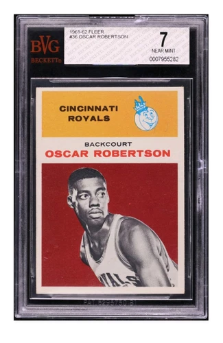 1961 Fleer Oscar Robertson #36 BVG 7 High End Rookie Card RC Cincinnati Royals 
