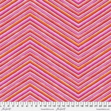 Free Spirit Kaffe 85 & Fabulous by Kaffe Fassett PWGP090 Pink Chevron  Cotton