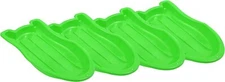 4 Pack Toboggan Snow Sled for Kids and Adults w/ Pull Ropes & Handles, 37" Green