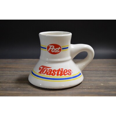 Post Toasties Cereal Promo Mug Cup Ceramic No Spill Fisherman Sailor's Joe Vtg