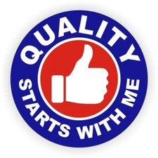 Quality Starts With Me Hard Hat Sticker / Helmet Decal Safety Construction