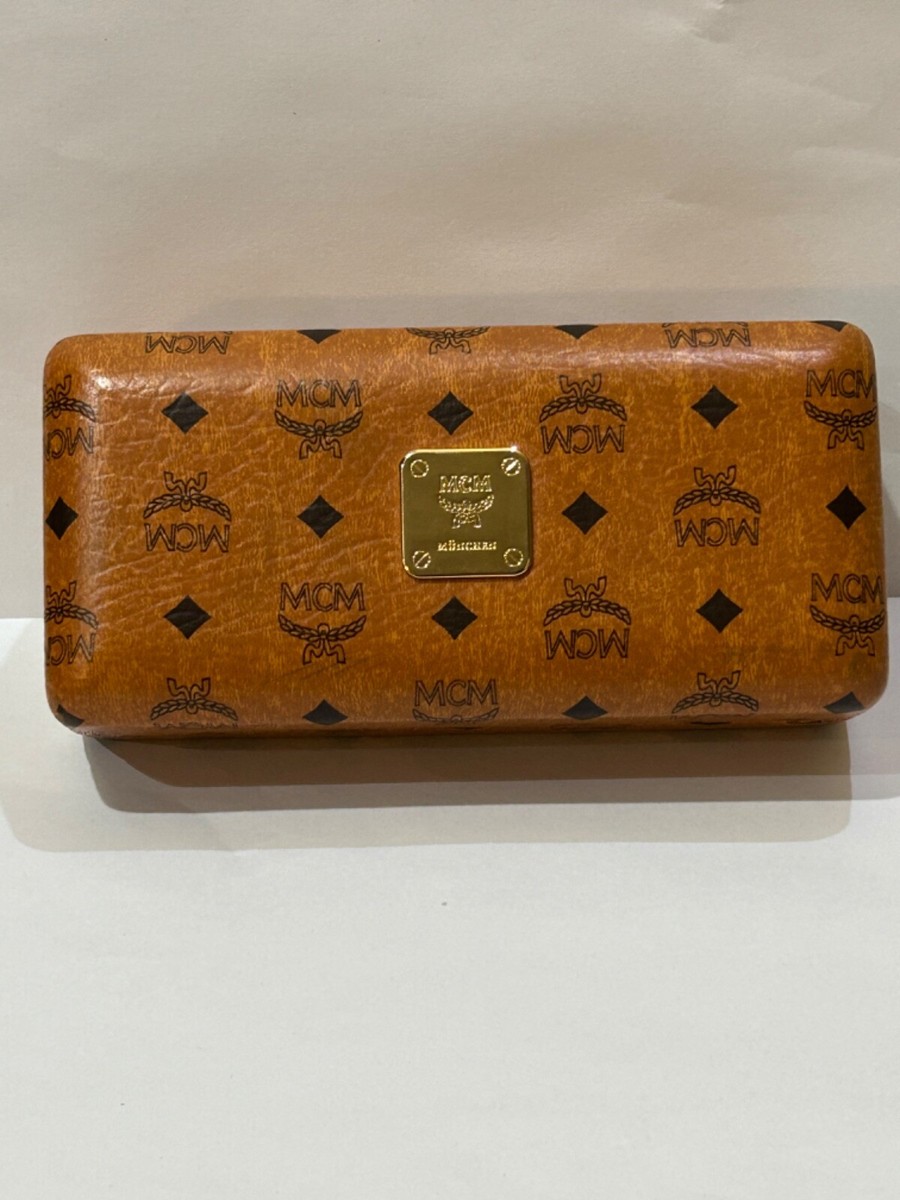 MCM COGNAC TAN LEATHER DESIGNER EYEWEAR CASE | eBay display picture 2