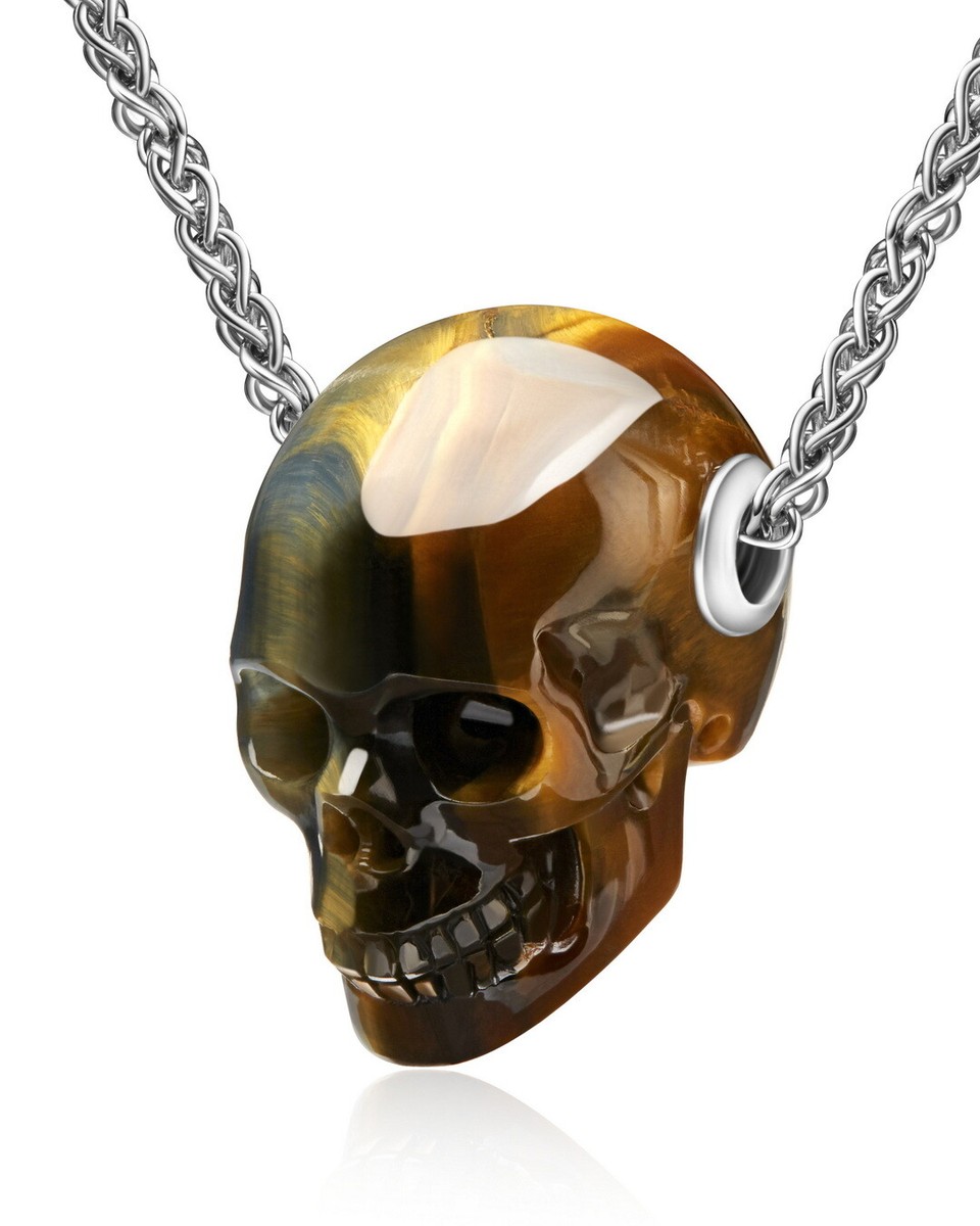 Gemstone Necklaces Crystal Skull Pendant Crystal Skull Necklace
