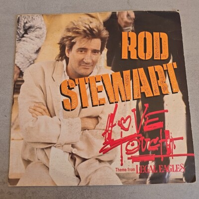 ROD STEWART LOVE TOUCH LEGAL EAGLES HEART IS ON THE LINE 45 ITALY PRESS 1986