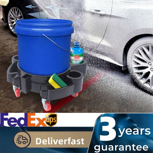 Pro Car Wash Bucket Dolly Cart Tool Kits Holder For Car Detailing