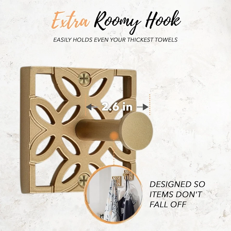 Autumn Alley 5 PCS Gold Farmhouse Bathroom Accessories Set, Wall Mounted - Image 4 of 4