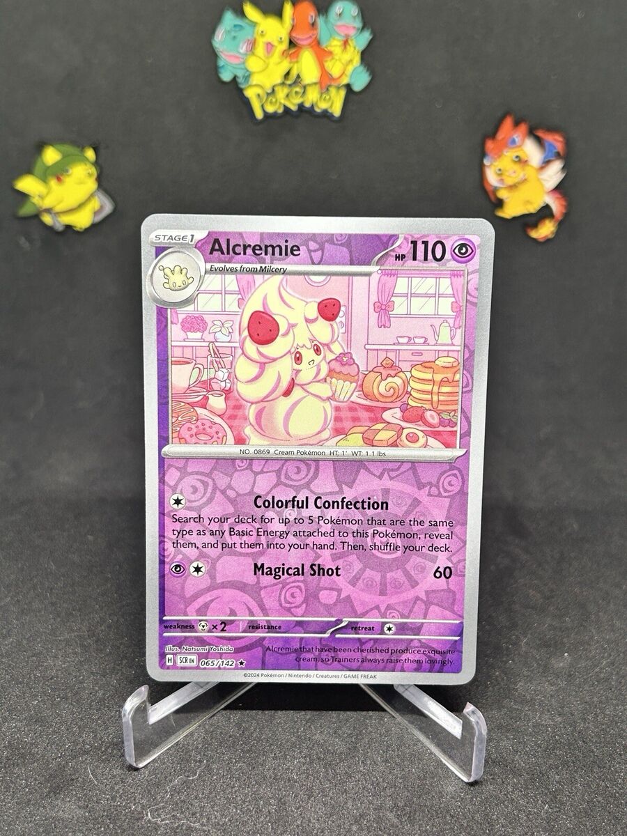 M/NM Alcremie 65/142 Reverse Holo Rare Stellar Crown Pokemon M/NM Alcremie 65/142 Reverse Holo Rare Stellar Crown Pokemon