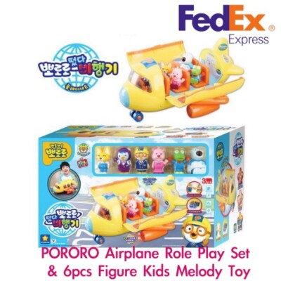 Pororo Airplane Role Play Set 6pcs Figure Kids Toy-Song,Melody