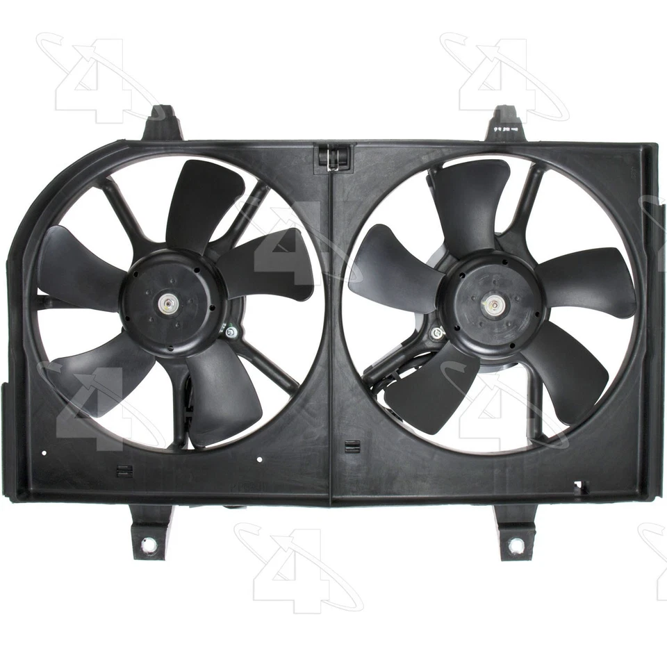 Conjunto de ventilador condensador y radiador doble para Nissan Máxima 2000-2001 4 estaciones Foto 4 de 4