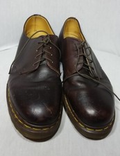 Size 11 DR. MARTENS Men's Brown Leather Oxford Shoes Oil Resistant ENGLAND