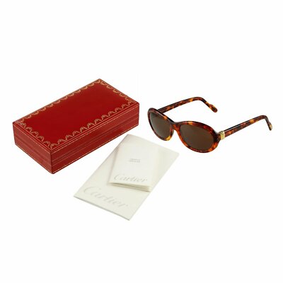 Cartier Sunglasses Tortoise Brown Lens - Women\'s‎ Authentic Designer Eyewear CARTIER Trinity Tortoiseshell Composite Women main image 4
